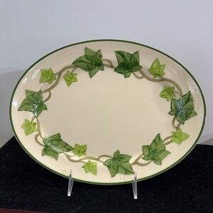 Vintage 1950’s Franciscan Cream and Green Ivy Oval Platter
